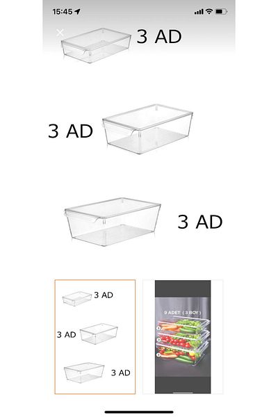 LeesHome Set of 9 Tall Clear Refrigerator & Cabinet Organizer with Cover