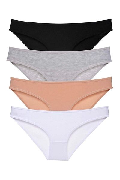 apak Cotton Bato Women's Panties - Colorful Set of 4