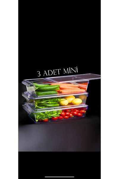 LeesHome Καλυμμένο Mini Tall Clear Ψυγείο & Organizer ντουλάπας - 3 τεμάχια