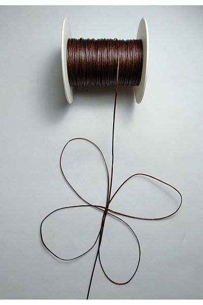 Eskişehir hobi sanat 25 μέτρα 1 mm κερωμένο σχοινί Elegan καφέ χρώμα (Saddle Leather Sewing Thread Necklace Jewelry Design Bracelet Thread)