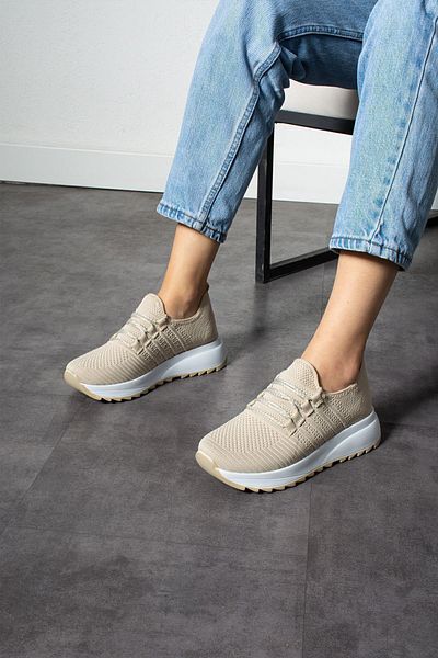 KOTAN Μπεζ Γυναικεία Sneakers - Ορθοπεδικά ελαφριά και μαλακή σόλα casual αθλητικά παπούτσια