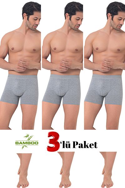DONEX 2370 3 Pack Men's Bamboo Boxers