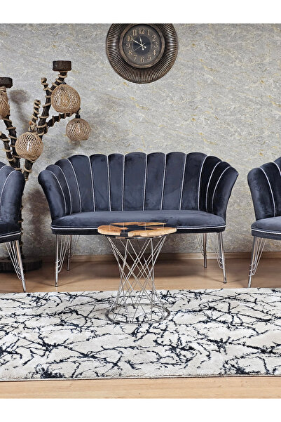 ZAFİR Krom  Kaplama  Tel Ayak Papatya Çay Seti Koltuk Takımı , Balkon, Salon, Ofis, Cafe Koltuk Takımı