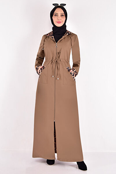 ModaMerve Tan Hooded ASM2411