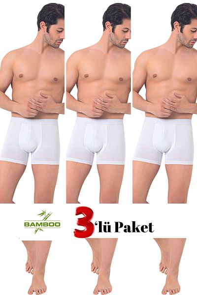 DONEX 2370 3 Pack Ανδρικά μπαμπού μπόξερ