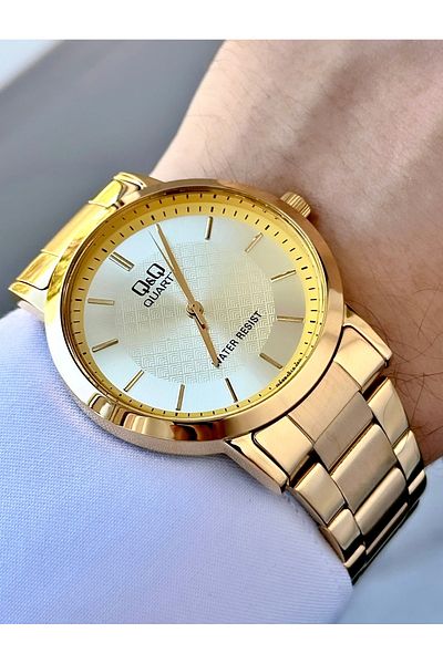 Q&Q Men's Metal Cord Wristwatch