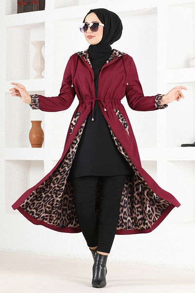 ModaMerve Claret Red Zippered Cap - ASM2659