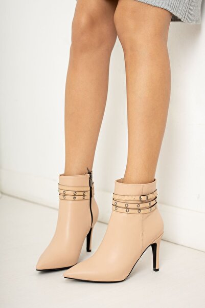 NESKA Çivi Topuk Pudra Cilt Kadın Bot