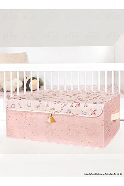ALAS Baby Kapaklı Çamaşır Saklama Düzenleme Baza Kutu 50x38x19 Oda Aksesuar 5...