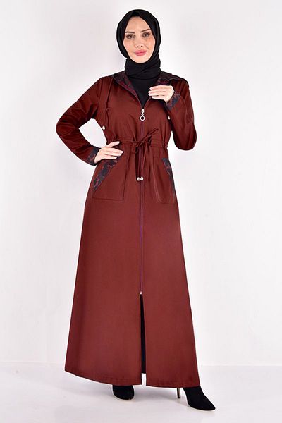 ModaMerve Hooded Cap Claret Red ASM2411