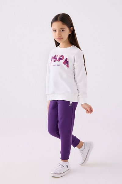 U.S. Polo Assn. Σετ φόρμας πλεκτής άδειας για κορίτσια