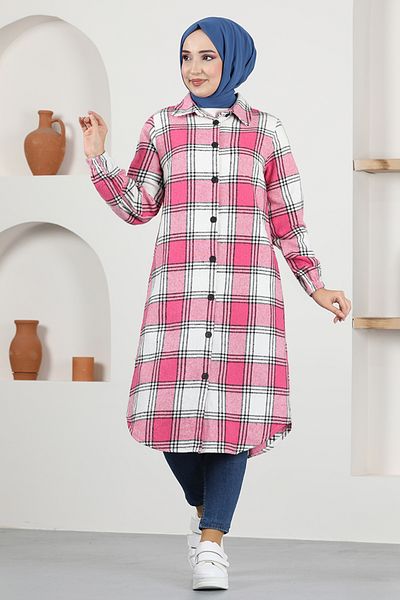 ModaMerve Lumberjack Shirt MSL7501 Pink