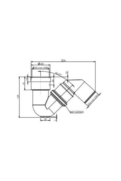 yapıtaşı Yt85 pvc Es sifonu 50mm Pis su gideri koku engelleyici