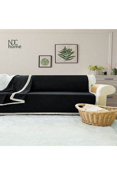 NDC HOME Husa de canapea premium din in negru - Pasalı, 170x220