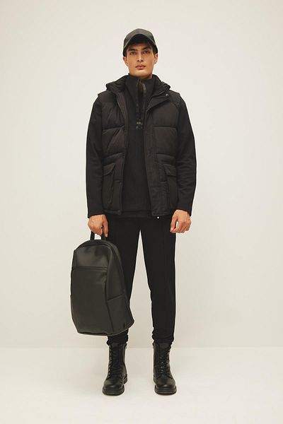 DeFacto Γιλέκο με κουκούλα Regular Fit Puffer - W5509az23au με τσέπες