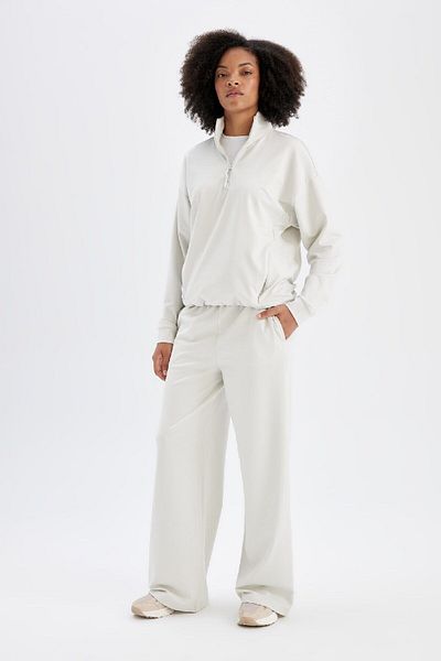 DeFacto Wide Leg - Elastic Waist Pocket Long Sweatpants C9383Ax24Au