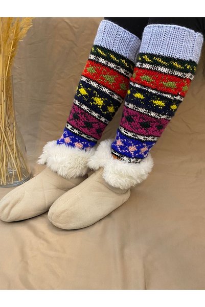 MESKSTORE Hand Knitted Leg Warmers 2 Pairs