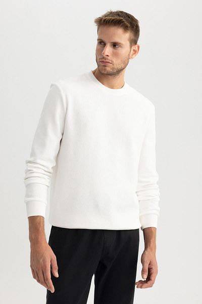 DeFacto Crew Neck 100% Cotton Regular Fit Sweatshirt - A5960Ax23Au