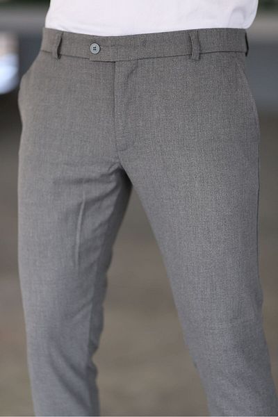 Gavazzi Boys School Gray Color Italian Cut Quality Flexible Lycra Ankle Length Fabric Trousers