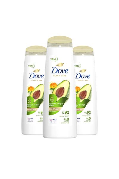 Dove Ultra Care Avocado Essence 400 ml X3 Pieces - Anti-Shedding Hair Care Shampoo