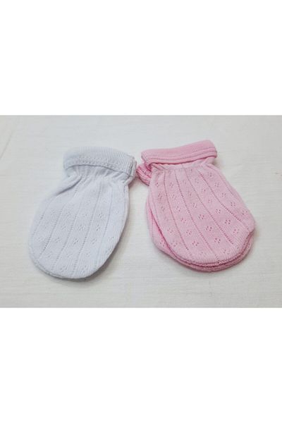 BERKAY Cotton Jacquard 2 Pairs Baby Gloves
