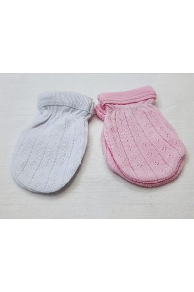 BERKAY Cotton Jacquard 2 Pairs Baby Gloves