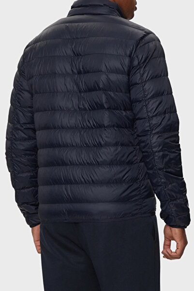 EA7 Navy Blue Men's Coat - Stand Collar, Insulated, Zippered, Brand Logo 8NPB23 PNGPZ-1562