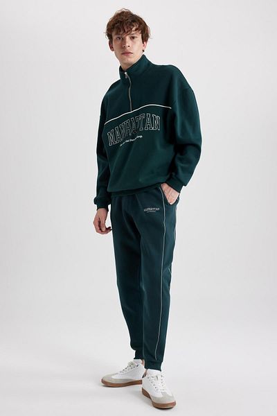 DeFacto Regular Fit Fleto Pocket Printed Lace-Up Elastic Leg Jogger Sweatpants A4436Ax23Au