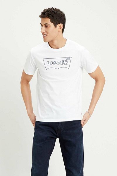 Levi's Tricou alb pentru bărbați 22489-0334