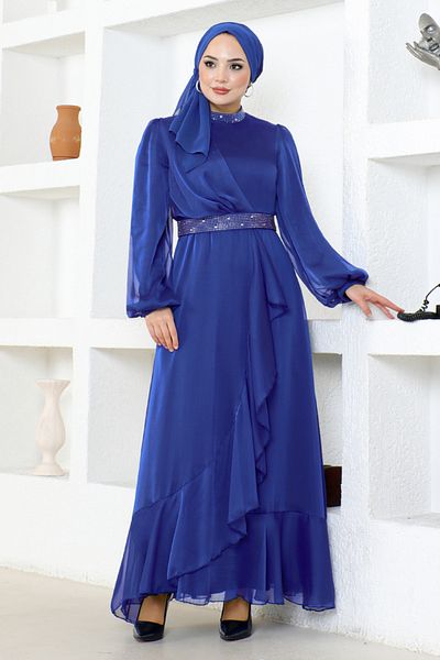 ModaMerve Βραδινό φόρεμα Saks Chiffon - Μοντέλο END5608