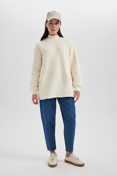 DeFacto Half Turtleneck Thick Sweatshirt - Regular Fit B3553ax23wn