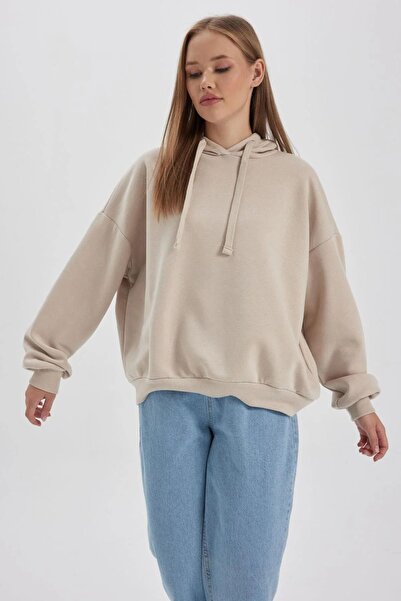 DeFacto Y7010az23wn - Skvělá tlustá mikina s kapucí, volný střih