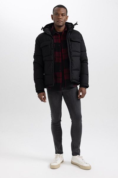 DeFacto Bunda Slim Fit Puffer s kapucí - A2548ax23wn