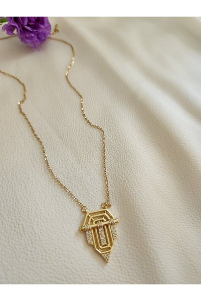 Pelshine Gold Color Elegant Chain Shiny Stone Detailed Tarnish Stainless Stee...