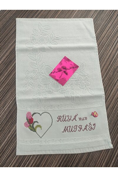 Etamin nakisim Fiesta mutfak havlusu Rüya'nın mutfağı etamin işleme su yeşili...