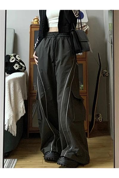 Gofeel Harajuku Black StripEd Baggy UnisEx SwEatpants
