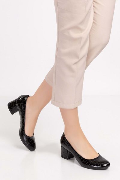 Gondol Genuine Leather Round Toe Women's Heeled Shoes - Vdt.210