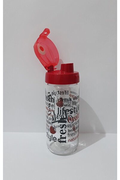 renkli çiçekler Glass Water Bottle 500ml Water Bottle Flask