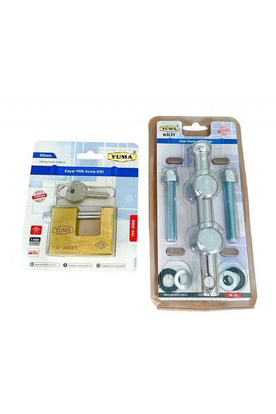 KOLDOOR Yuma Door Safety Apparatus YM-730 + 68 Mm Sliding Shaft Brass Padlock YM-3068