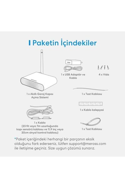 MEROSS Akıllı Çoklu Garaj Anahtarı 3 Kapı Msg200 (APPLE HOME DESTEKLİ)