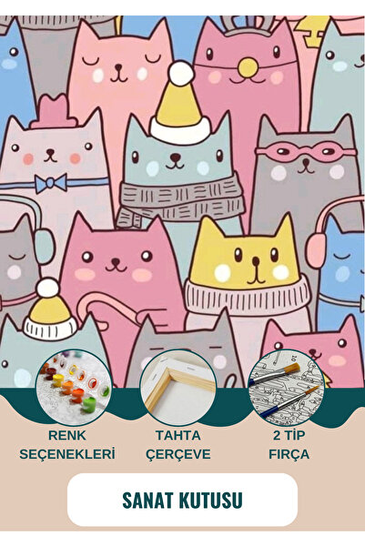 SANAT مجموعة الرسم والهوايات بالأرقام - تتضمن فرشاة طلاء معلقة على الحائط لوح...