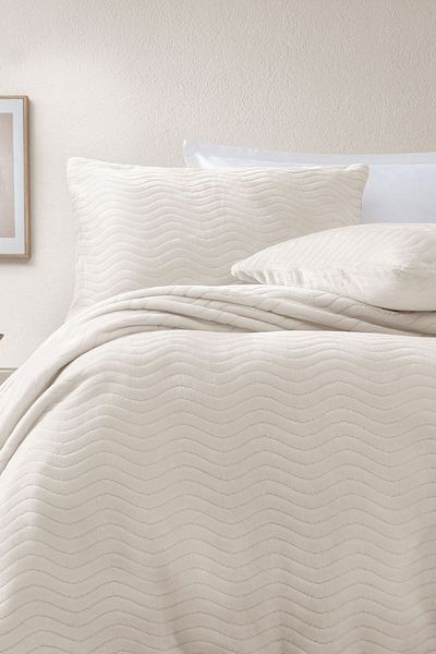 Yataş Dazel Double Bedspread Set - 240X225 cm Ecru