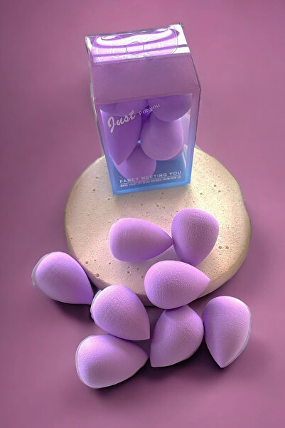 TAKIŞTIR Mor Renk 8´li Pürüzsüz Dokulu Makyaj Süngeri Seti (Küçük Boy)