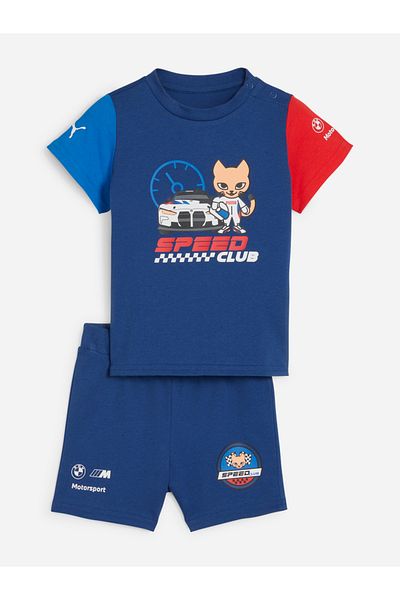 Puma BMW MMW Cartoon Print T-Shirt & Shorts Set