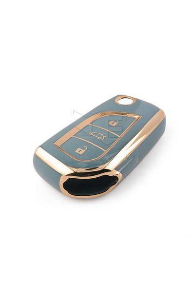 GMA KEYS Toyota Corolla Auris Yaris Verso Avensis Aygo Hilux Nano Key Protection Case Gray Gold Gold Color