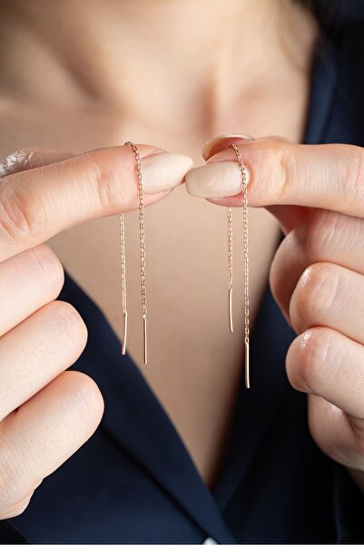 Silvano Jewelry 925 Ayar Gümüş Zincir Küpe