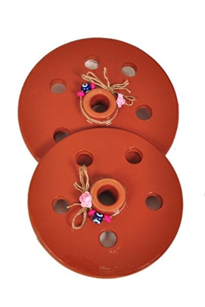 DALĞA - Sarma Taşı 2 'li Set Mutfak Seti (sırlı Delikli Kapak Seti )/ Dolma Taşı