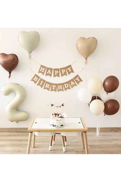 asöy 1 year old Mini birthday balloon set Macarons Balloon Chain Star Foil balloon