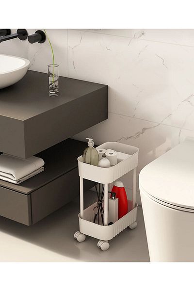 MİMOZA PARK Multi-Purpose 2-Tier Under-Sink Organizer In-Cabinet Tegah Six-Wheeled Organizer