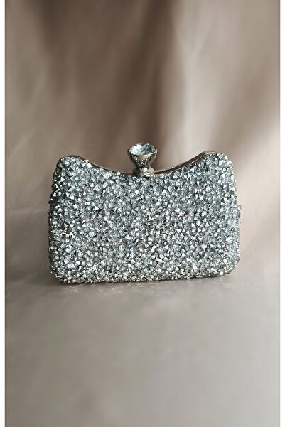 Gül Karatekin Portofoliu de rochie de seară și geantă clutch pentru femei cu pietre mari de cristal real - Invitație specială pentru ocazii